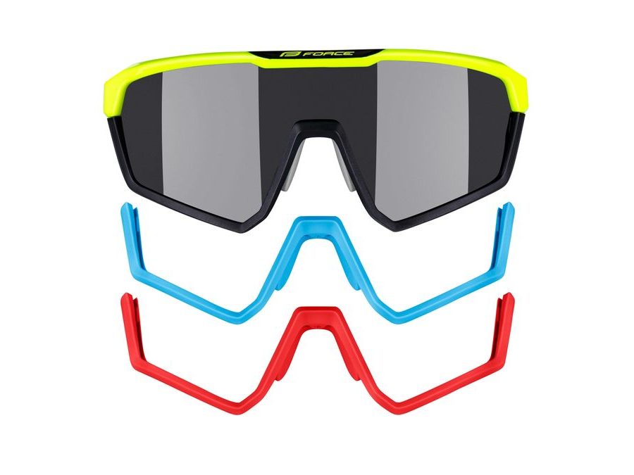 Brýle FORCE APEX, fluo-černé, černé skla