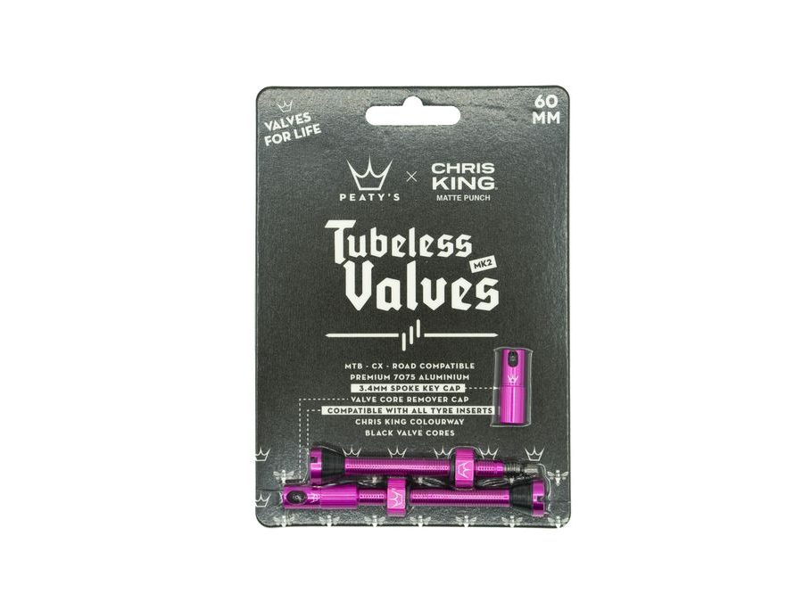Bezdušové ventilky PEATY'S X CHRIS KING (MK2) BEZDUŠOVÉ VENTILKY 60MM