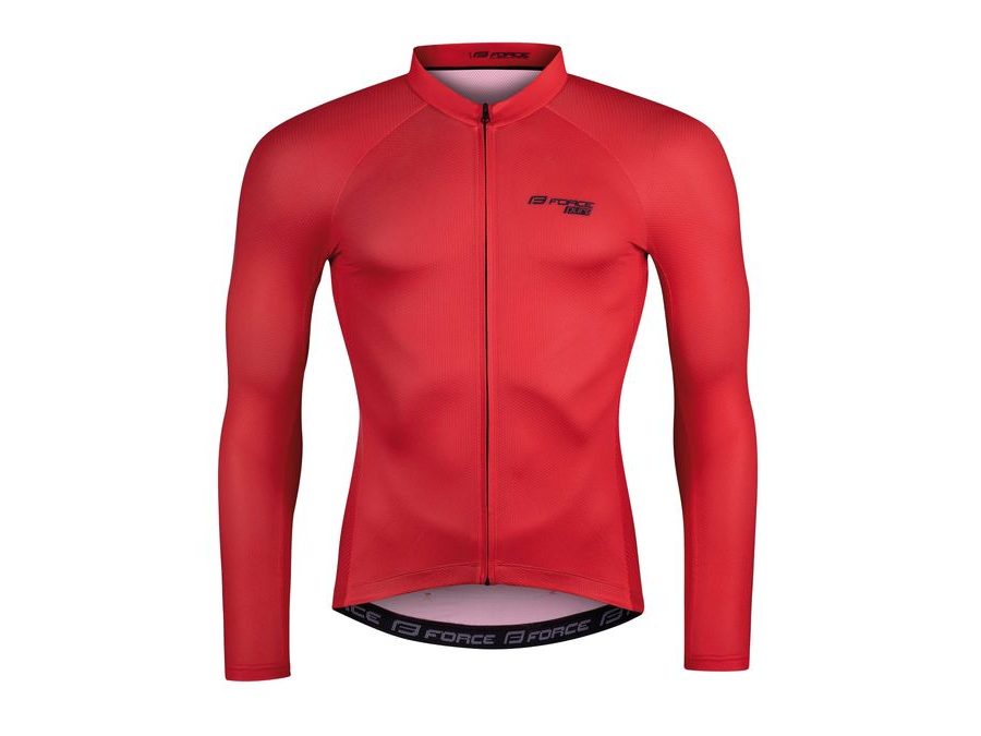 Pánský dres s dlouhým rukávem FORCE PURE, červený