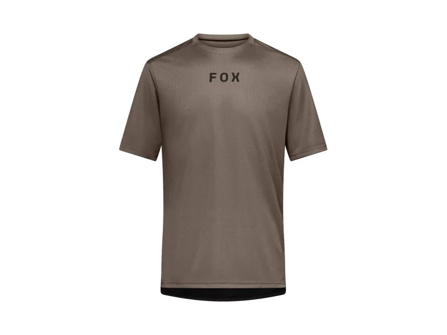 Pánský dres s krátkým rukávem FOX Ranger Wordmark Jersey, nutmeg brown
