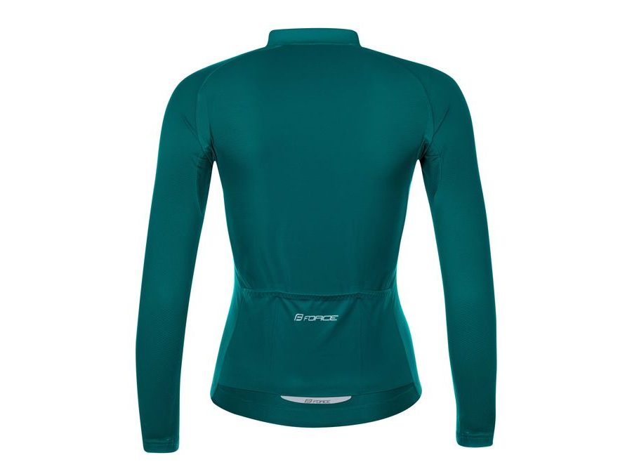 Dámský dres s dlouhým rukávem FORCE PURE LADY, petrolejový