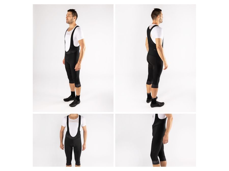 Pánské 3/4 kalhoty se šráky a vložkou FORCE BRIGHT, černé