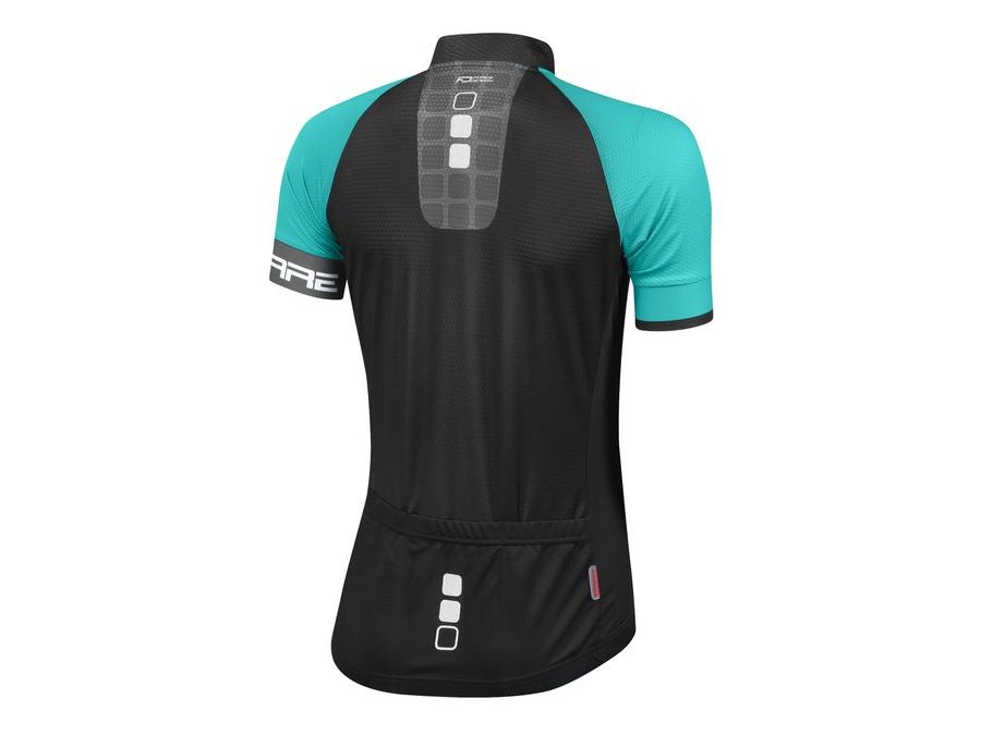 Dámský dres s krátkým rukávem Force Square, černo-tyrkysový