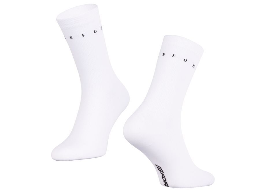 Dlouhé ponožky FORCE SNAP SPORT, bílé S-M/36-41