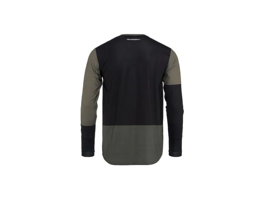 Pánský dres HORSEFEATHERS Quantum LS - chimera/walnut
