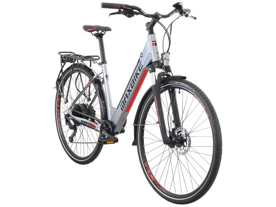 Městské elektrokolo Maxbike Civita 28" - Stříbrná 2022