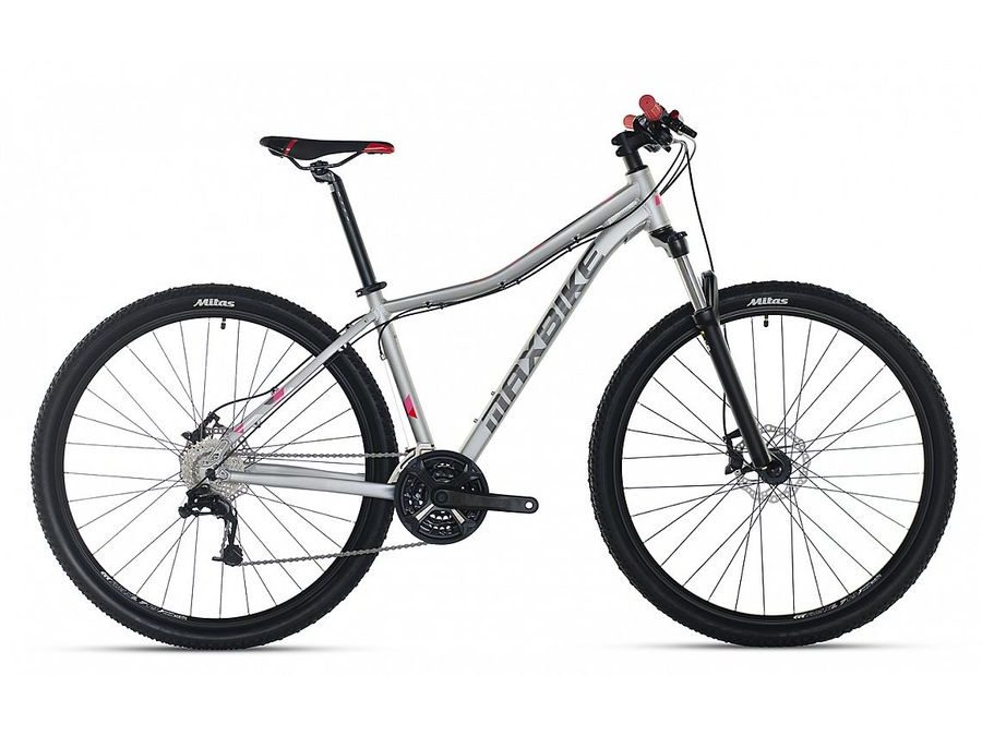 Dámské horské kolo MAXBIKE Toba Lady 27.5" šedý mat / červená
