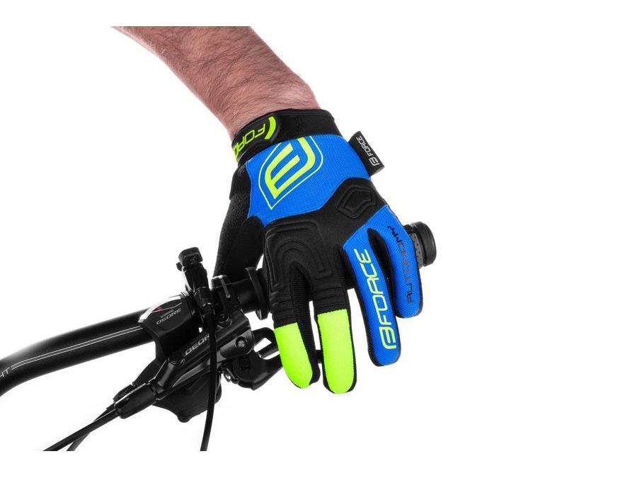 Letní dlouhoprsté rukavice FORCE MTB AUTONOMY, černo-modré