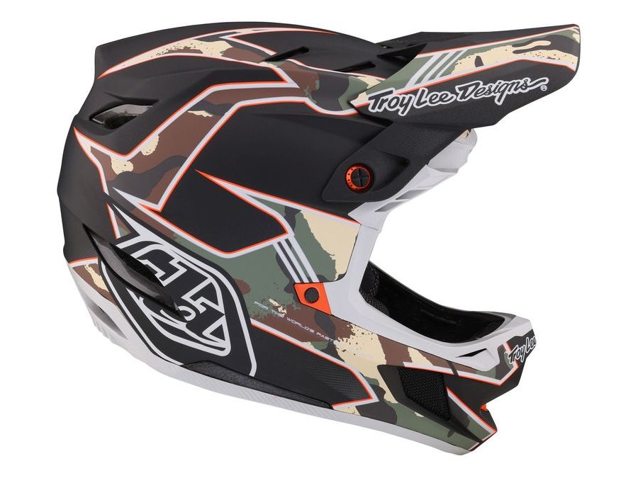 Integrální helma Troy Lee Designs D4 COMPOSITE MIPS MATRIX CAMO ARMY GREEN 2023