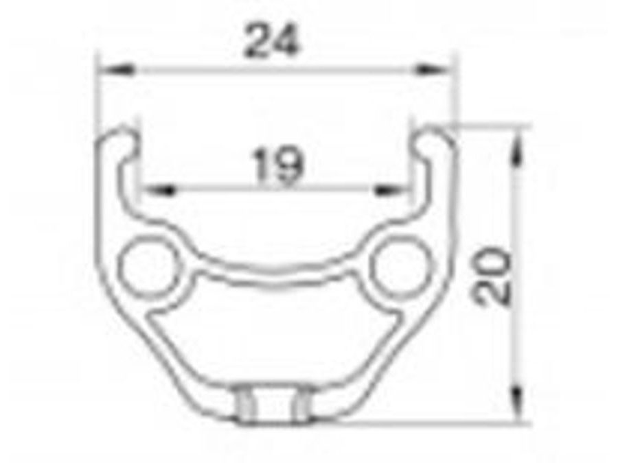 Ráfek REMERX TOP DISC 622x19 32děr černý nýt
