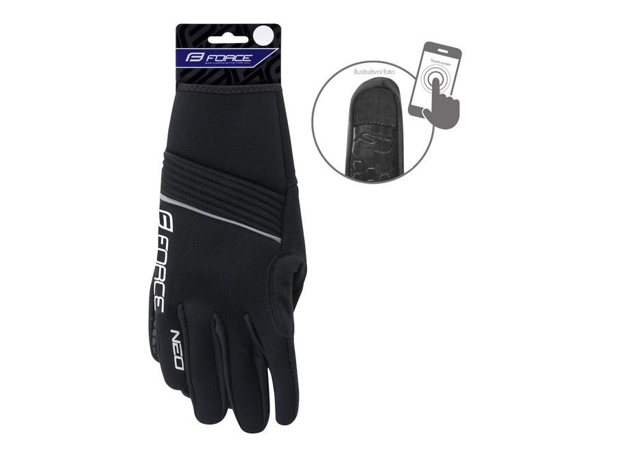 Podzimní/zimní rukavice neoprénové FORCE NEO, černé