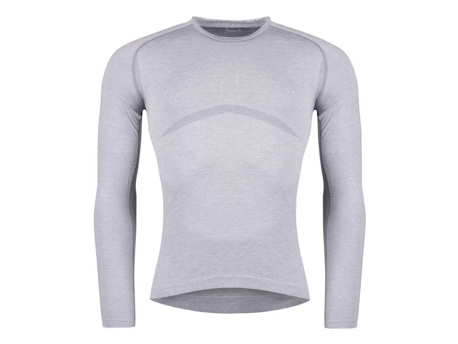 Pánské funkční triko FORCE SOFT dlouhý rukáv, světle šedé