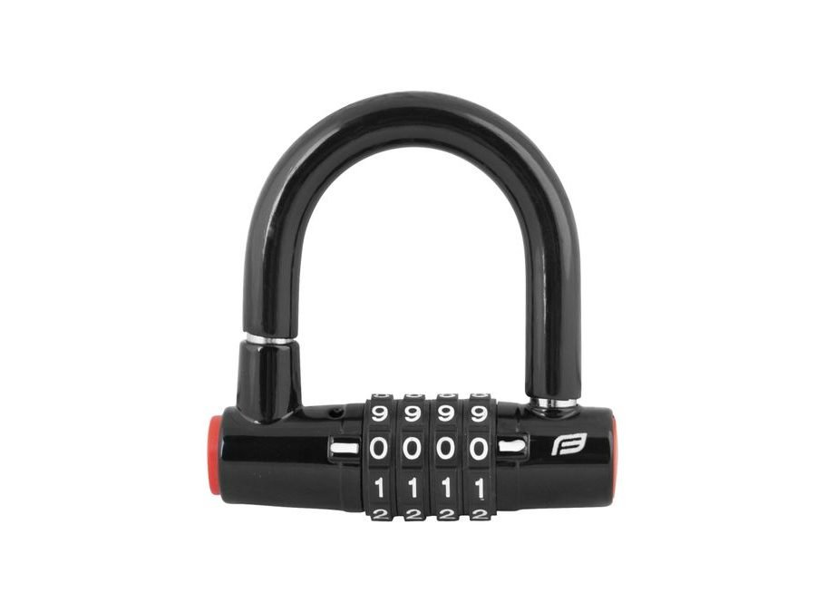 Zámek FORCE MINI podkova 9cm x 8,7cm Fe, černý