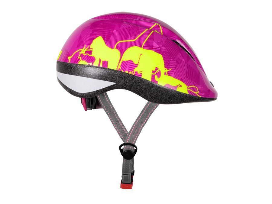Dětská helma FORCE FUN ANIMALS, fluo-růžová
