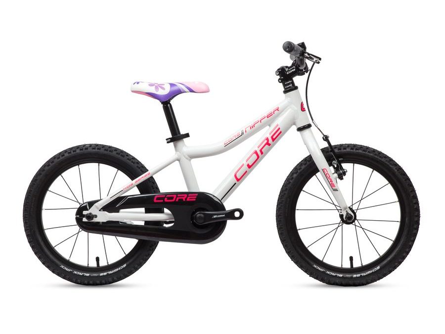 Dětské kolo Core Nipper Al 16" torpédo, (6.95kg) Bílá, Schwalbe Black Jack 2025