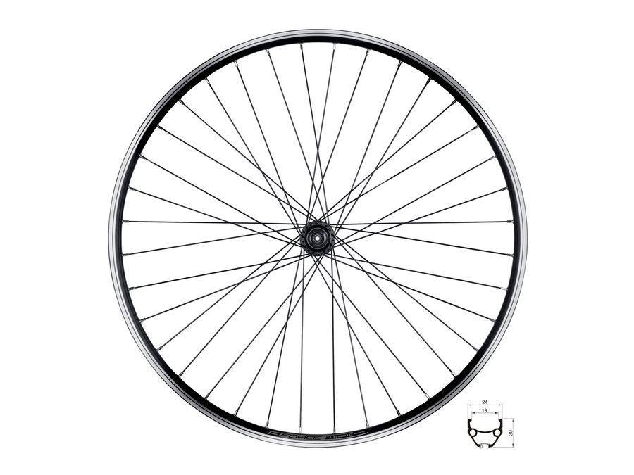 Zadní kolo FORCE CLASSIC 622x19 "V" FHTX500 36d