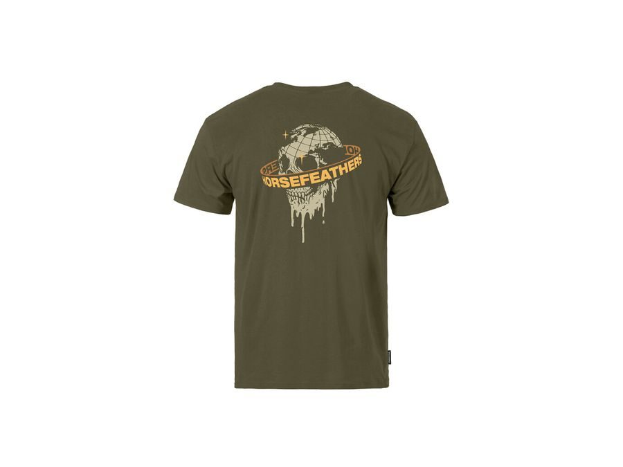 Pánské tričko s krátkým rukávem HORSEFEATHERS Orbit, burnt olive
