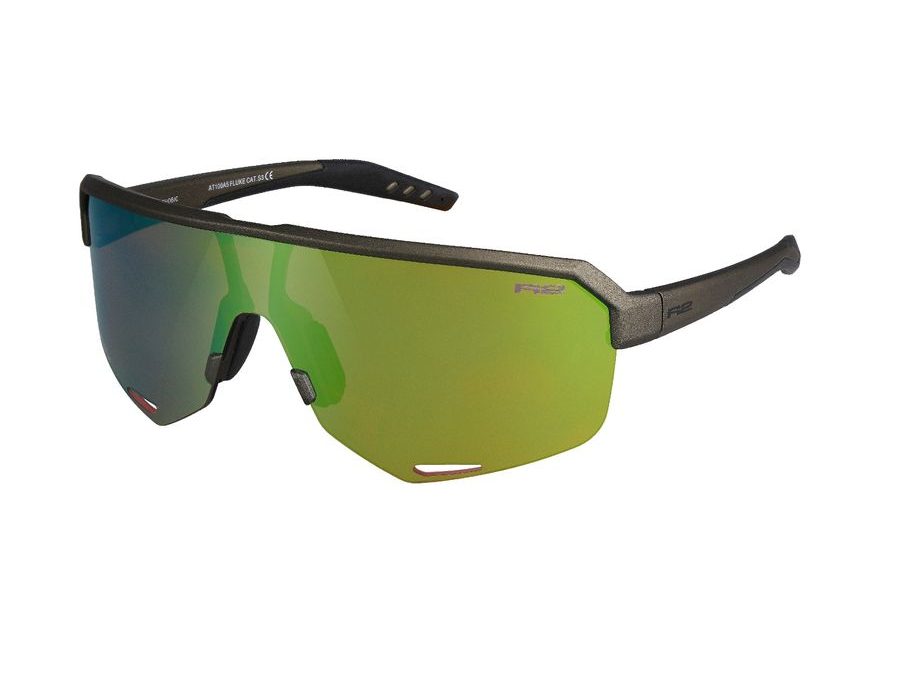 Polarizační sportovní sluneční brýle R2 HD FLUKE AT100A5, zeleno-šedé