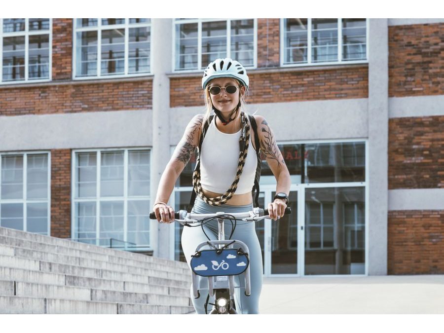 Městská helma FORCE DOWNTOWN, modro-zelená