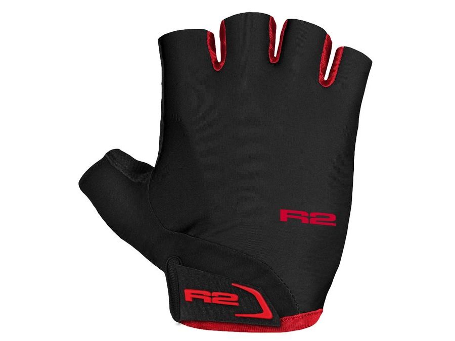 Letní krátkoprsté rukavice R2 RILEY ATR04K, černo-červené