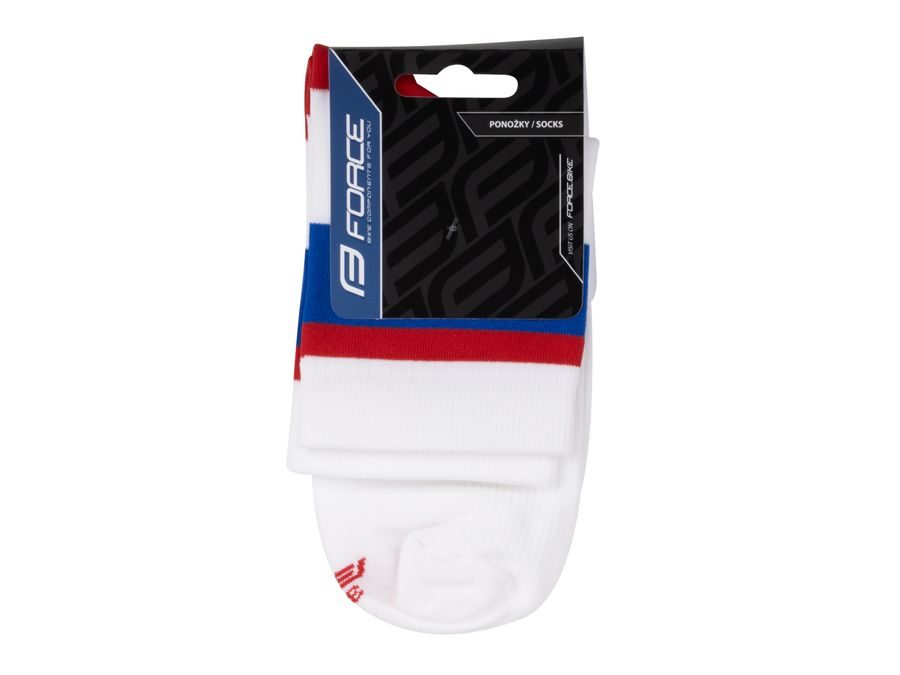Krátké ponožky FORCE STRIPE, bílo-modré