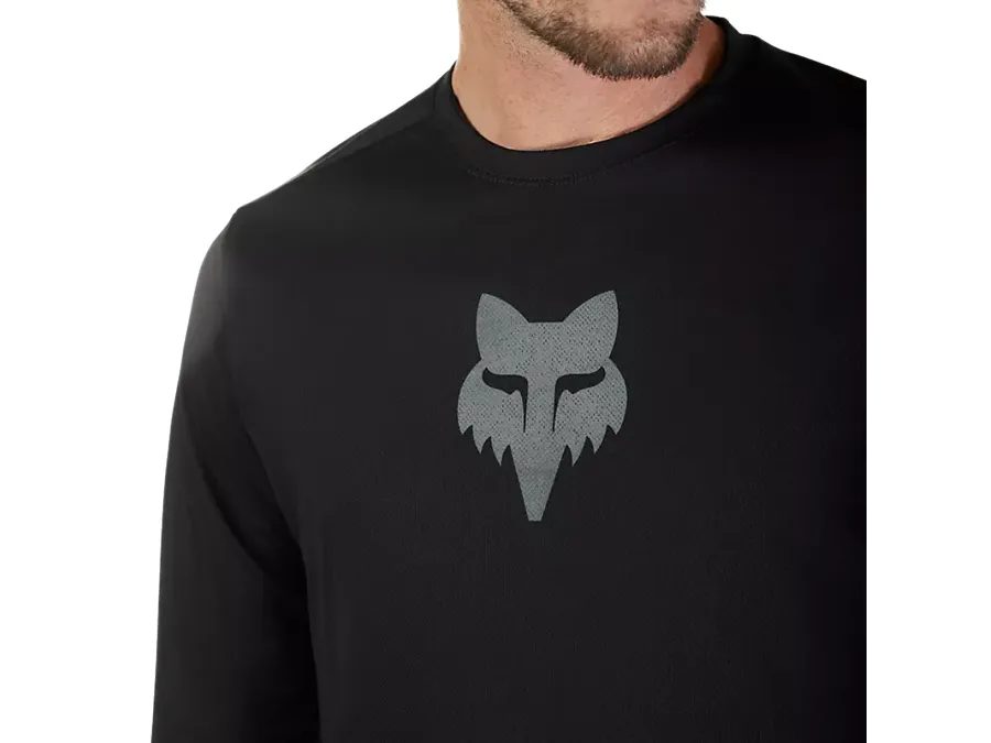 Pánský dres s dlouhým rukávem FOX RANGER Ls Jersey Head, Black