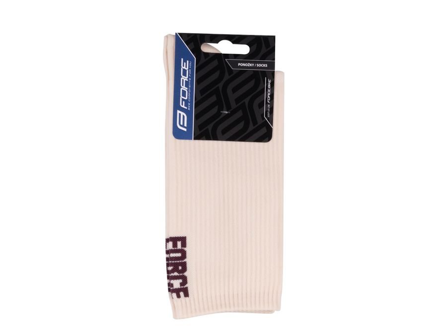 Dlouhé ponožky FORCE LONGER SLIM, krémové