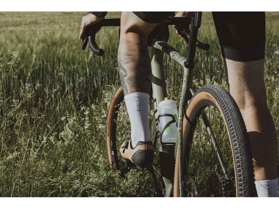 Dlouhé ponožky FORCE COLOUR, bílé