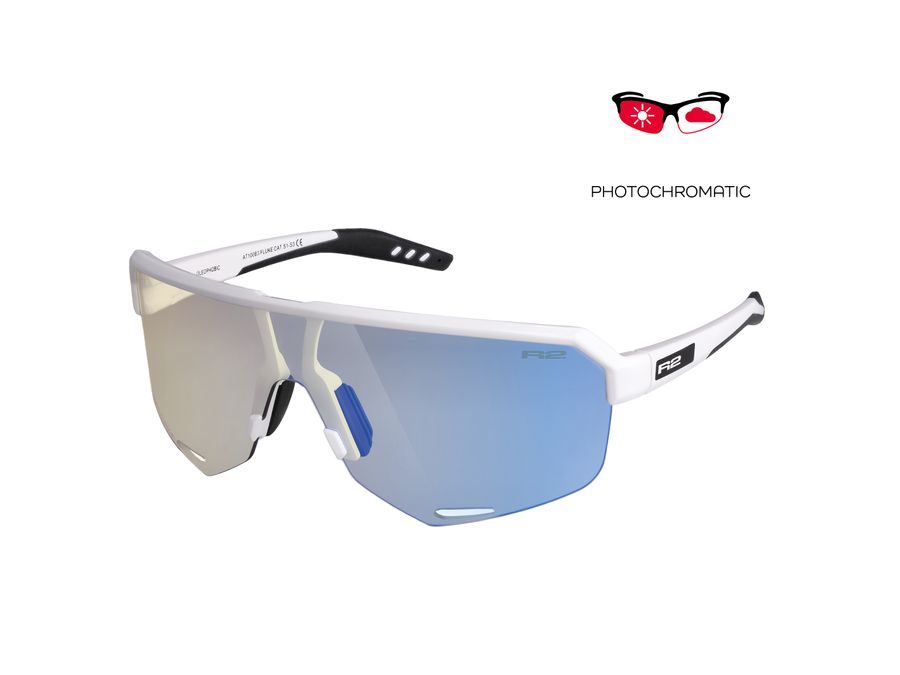 Fotochromatické sportovní sluneční brýle R2 FLUKE AT100B3, bílé