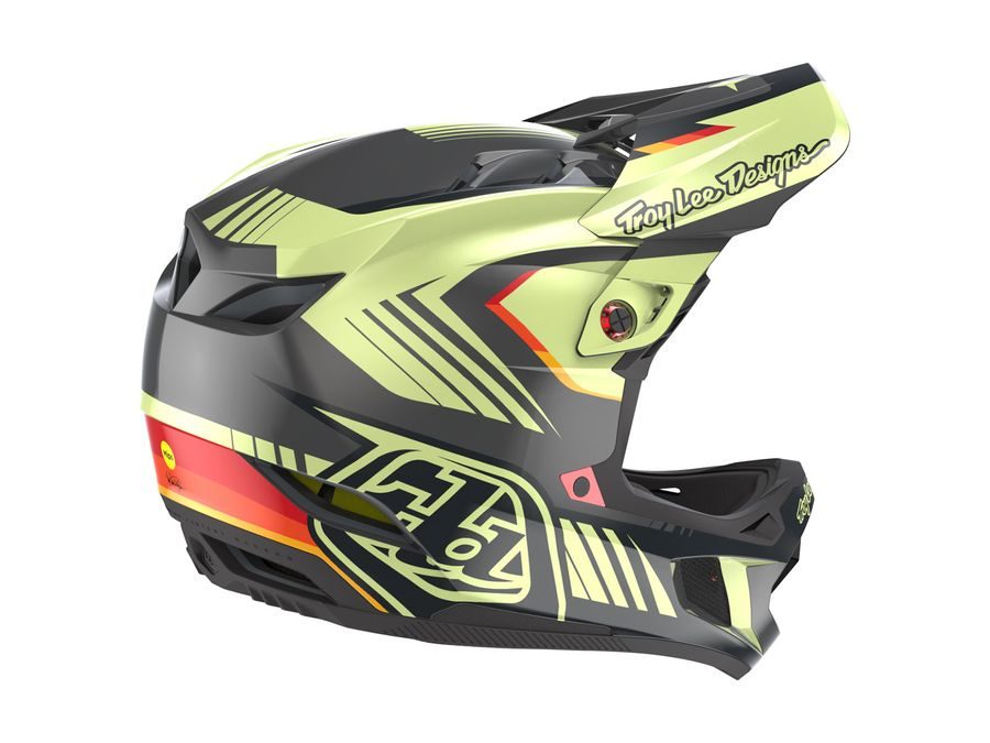 Integrální helma Troy Lee Designs D4 POLYACRYLITE QUALIFIER BLACK / YELLOW 2025