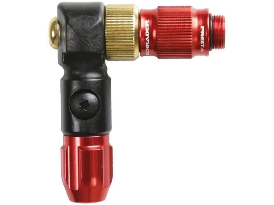 Koncovka hustilky LEZYNE PUMP CHUCK ABS-1 PRO HP CHUCK BRAIDED BLACK / RED
