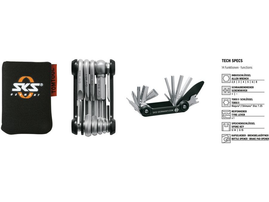 Multiklíč SKS TOM, 14 funkcí
