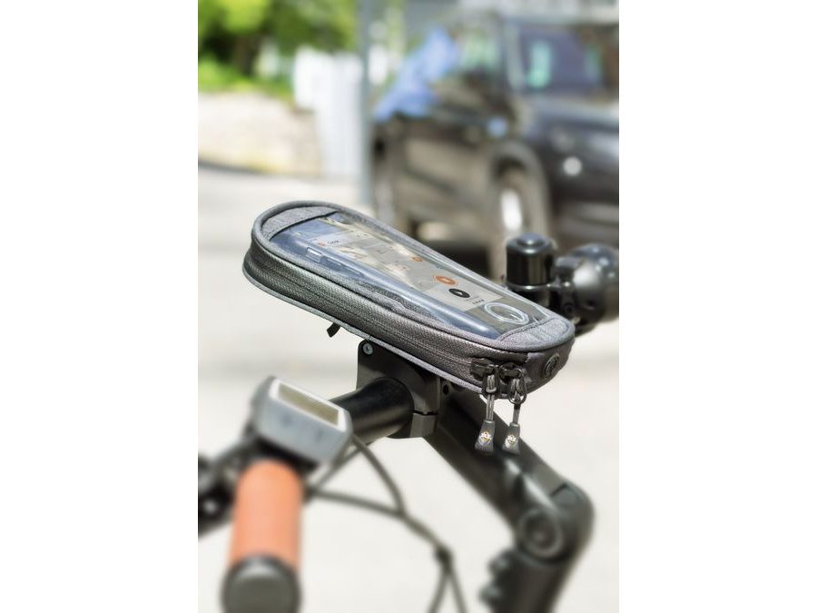 Držák telefonu v nepromokavém obalu s powerbankou Compit Set Držák + unit a powerbanka