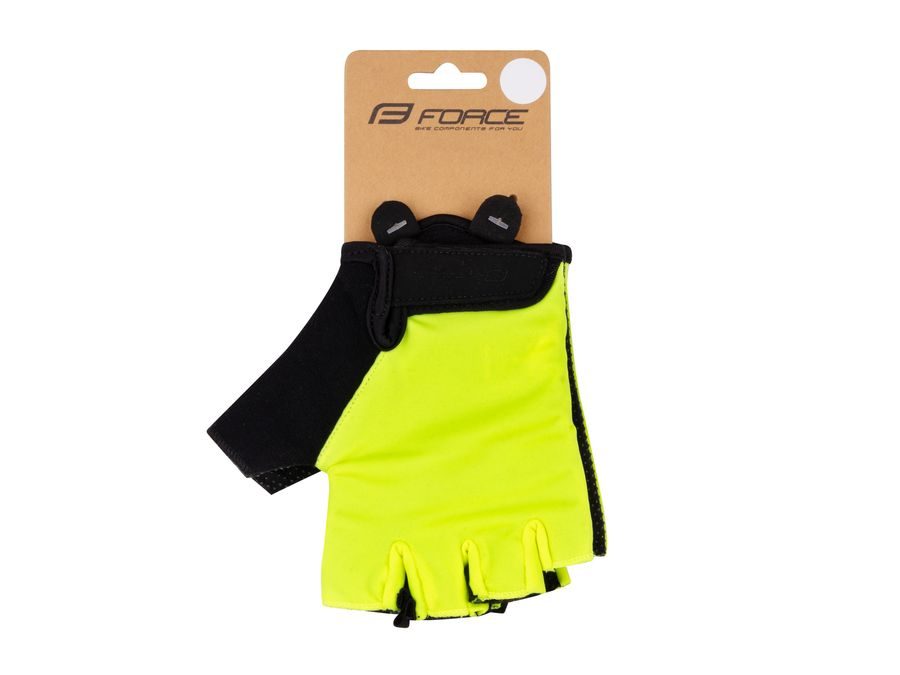 Letní krátkoprsté rukavice FORCE FUN, fluo