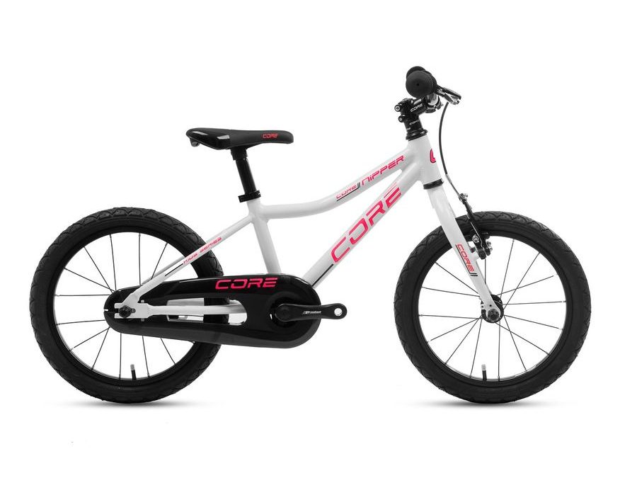 Dětské kolo Core Nipper Al 16", torpédo (7.07kg) - bílý lesk s růžovou, Innova 2025