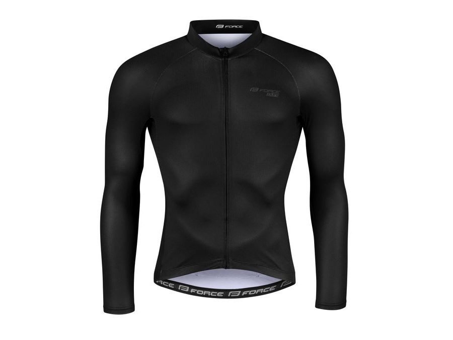 Pánský dres s dlouhým rukávem FORCE PURE, černý