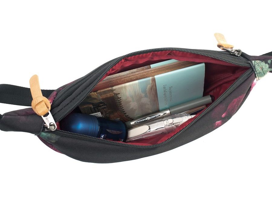 Ledvinka NITRO HIP BAG black rose