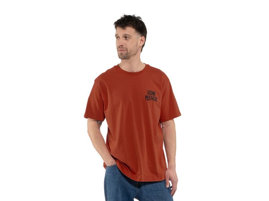 Pánské tričko s krátkým rukávem HORSEFEATHERS Xerox, ginger