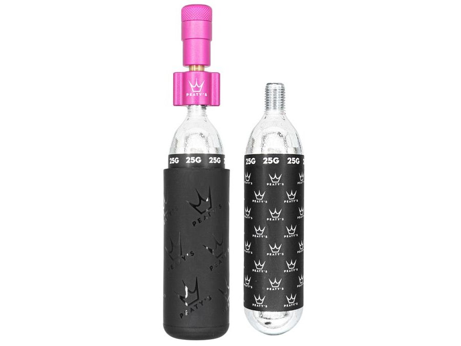 Kit CO2 bombičky a hustilky PEATY'S HOLESHOT CO2 PUMPA + BOMBIČKY 2 KS - MTB (25G) - PUNCH