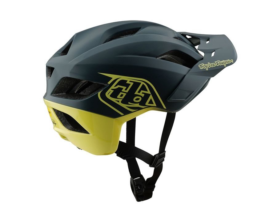 Helma Troy Lee Designs FLOWLINE SE BADGE GRAY / GLO YELLOW 2025