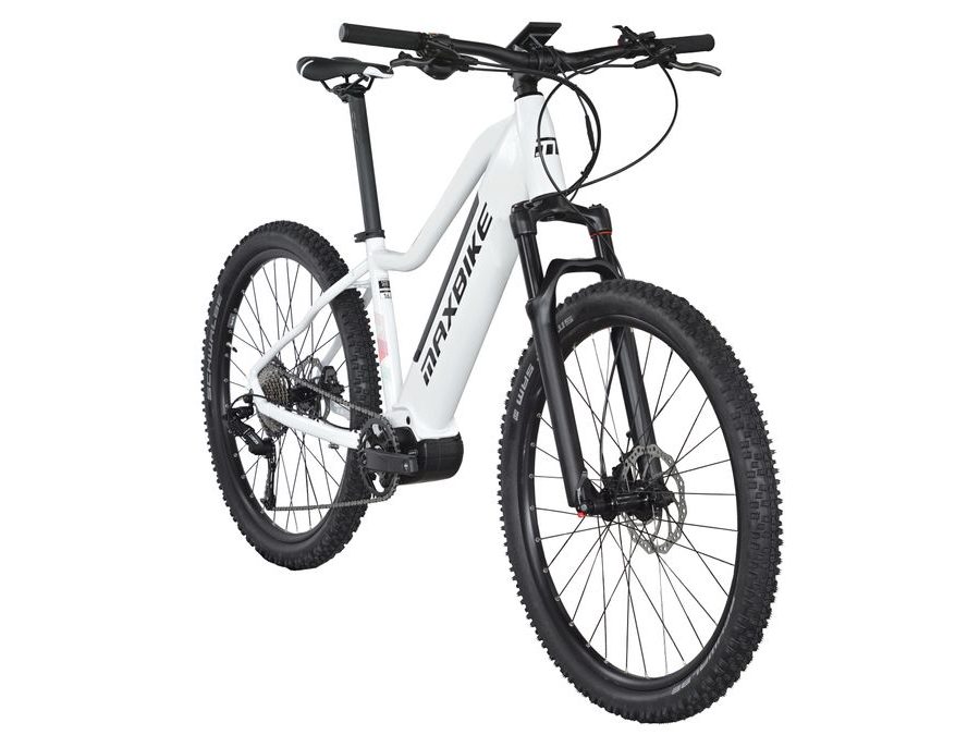 Dámské horské elektrokolo Maxbike Freya 2.0 - Bílá / Červená 2023