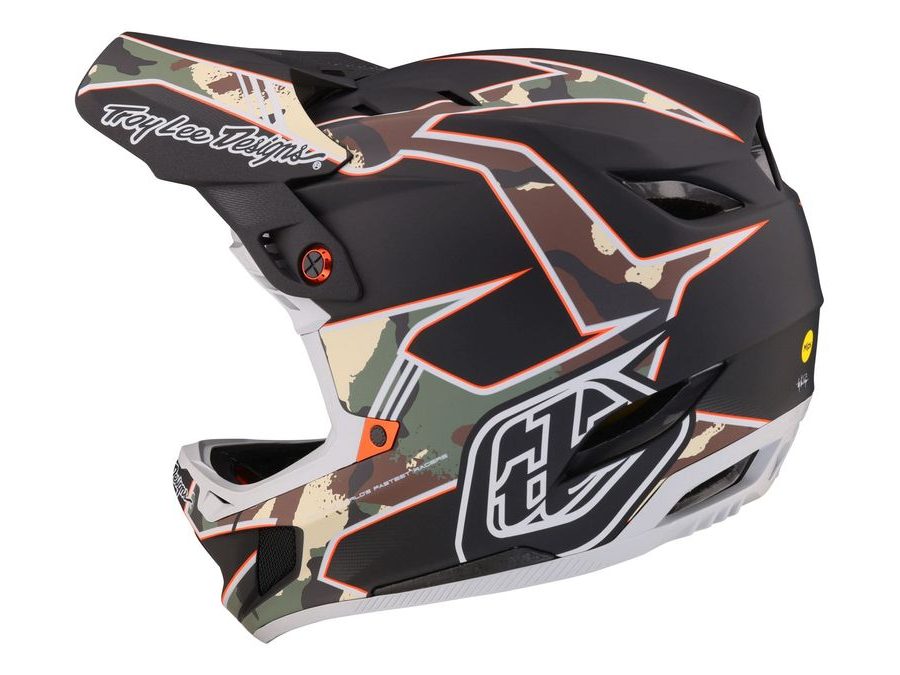 Integrální helma Troy Lee Designs D4 COMPOSITE MIPS MATRIX CAMO ARMY GREEN 2023