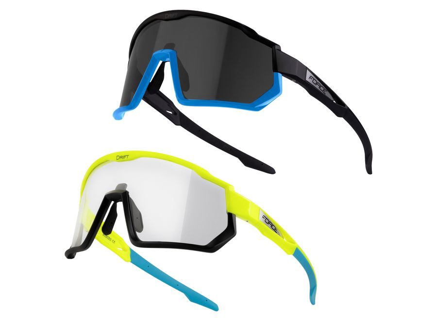 brýle F DRIFT 1x fluo+1x černé,foto+čer. sklo SADA