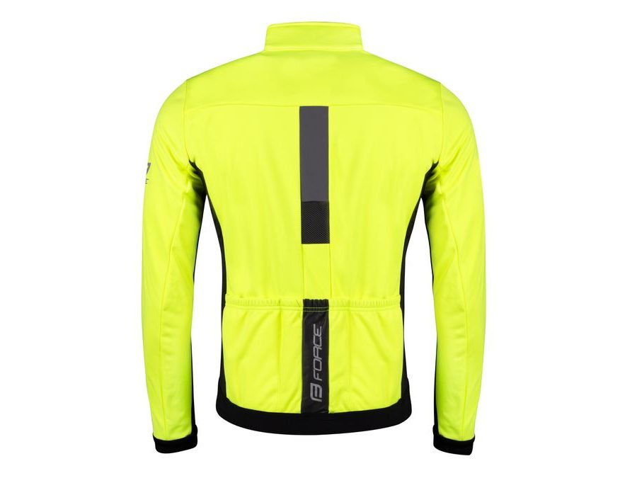 Pánská zimní bunda FORCE FROST softshell, fluo-černá