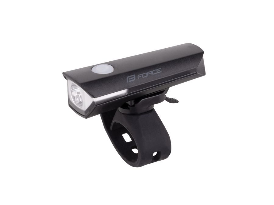 světlo přední FORCE FLUX 200LM USB, černé