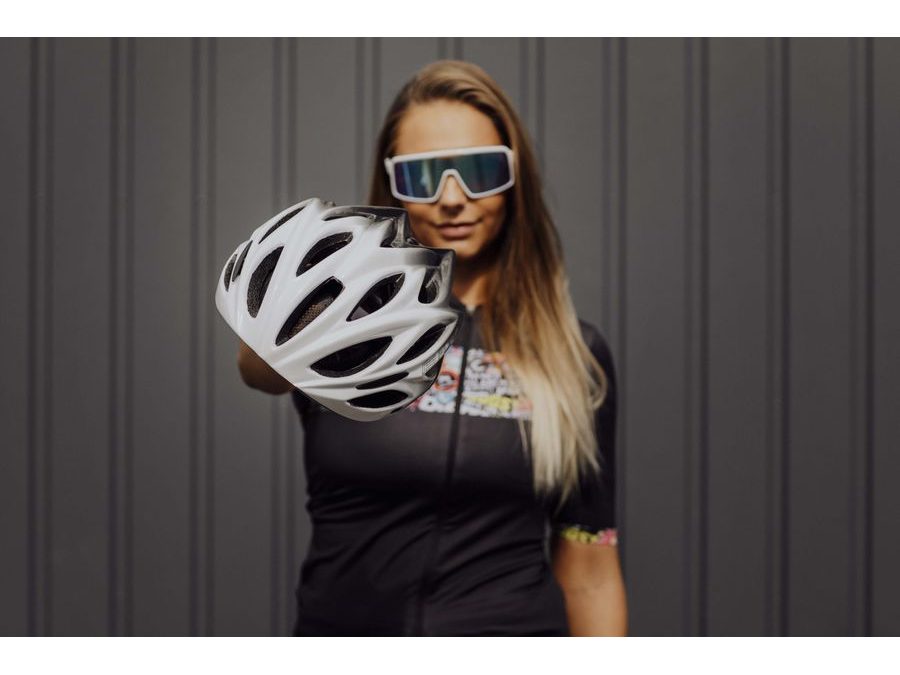 Helma FORCE BULL HUE, bílo-černá