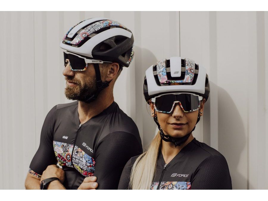 Městská helma FORCE NEO VIVID, bílo-černá