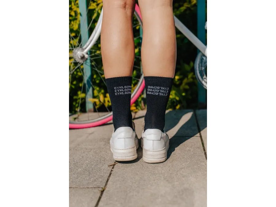 Dlouhé ponožky Kolo je Láska Cyklozmrd vol.3, černé