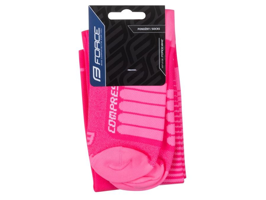 Kompresní ponožky FORCE COMPRESS, růžové