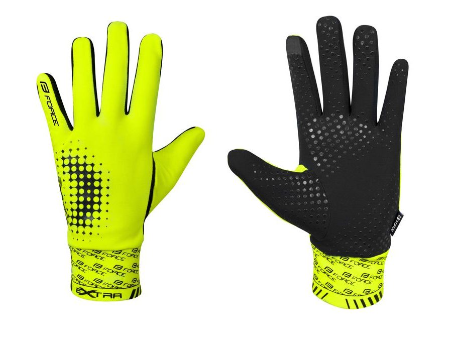 Podzimní/zimní rukavice FORCE EXTRA, fluo
